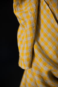 European Laundered Linen - Tangerine Dreams Gingham