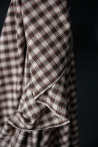Handwoven Cotton - Café  Gingham