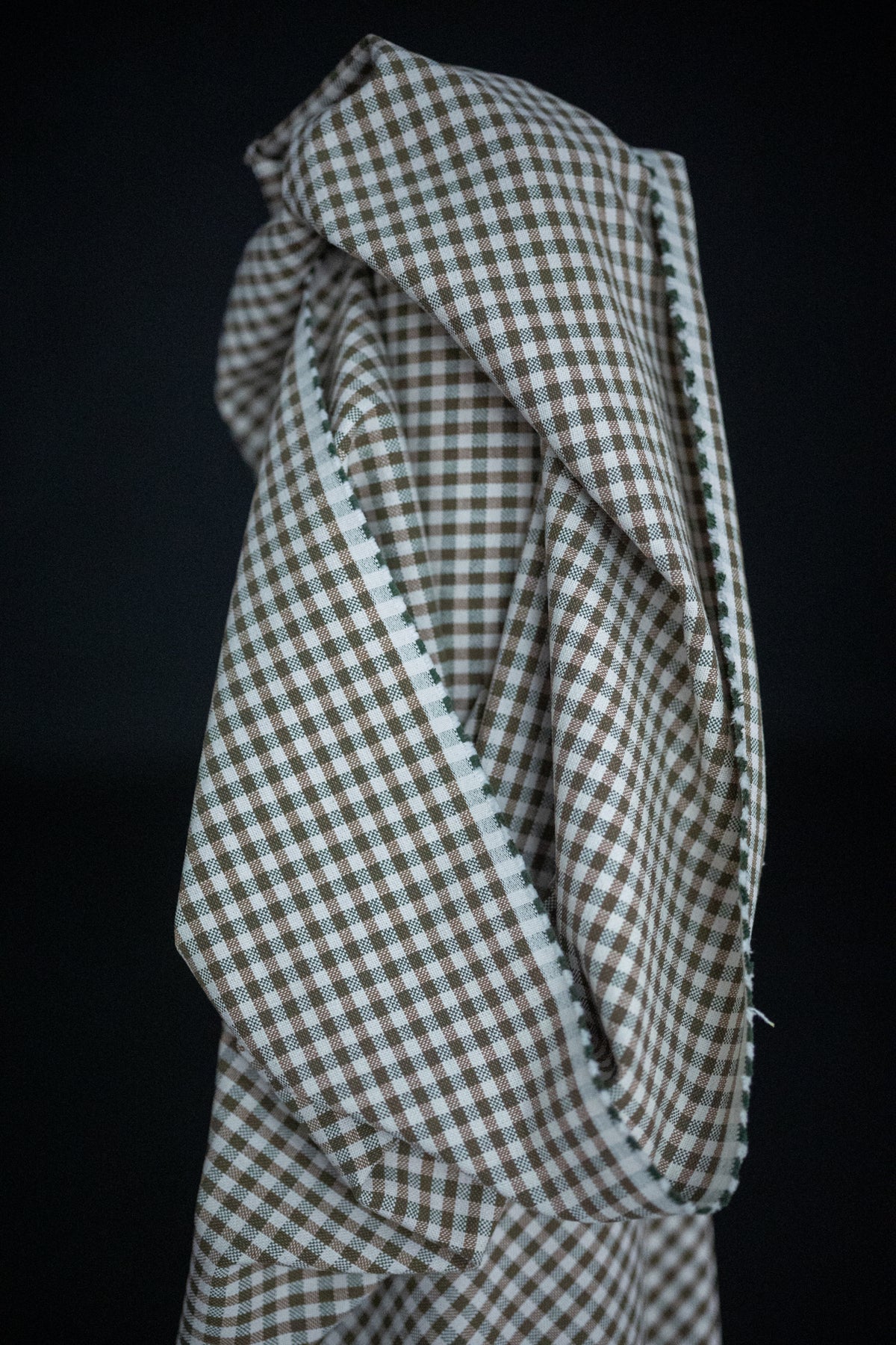 Heavy Recycled Cotton - Biscuit Gingham