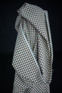 Heavy Recycled Cotton - Biscuit Gingham