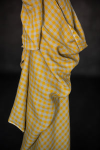European Laundered Linen - Tangerine Dreams Gingham
