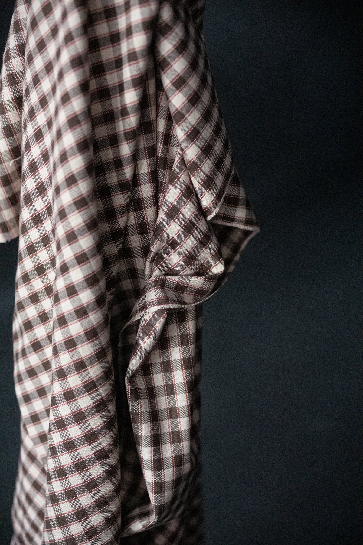 Handwoven Cotton - Café  Gingham