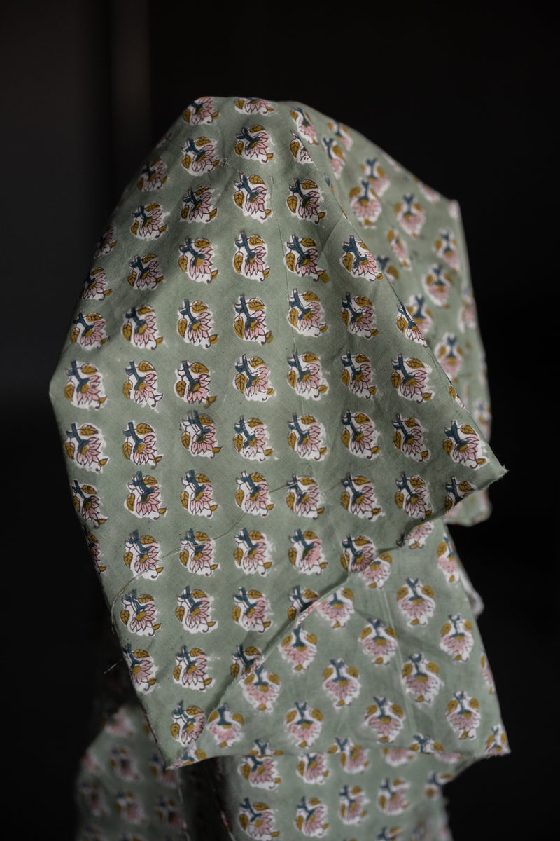 Indian Block Print Cotton - Chelsea Bud