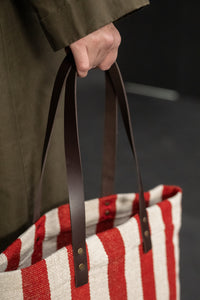 Jute Runner - Denim Tracks