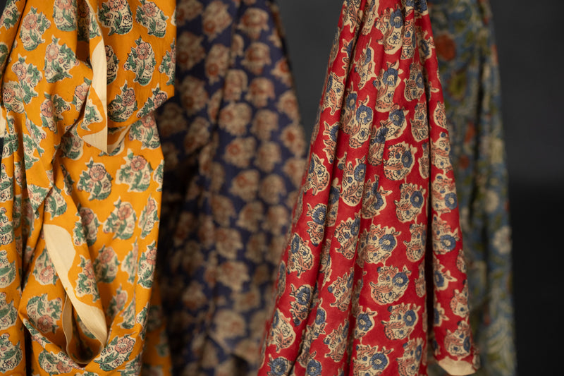 Indian Block Print Cotton - Oleander