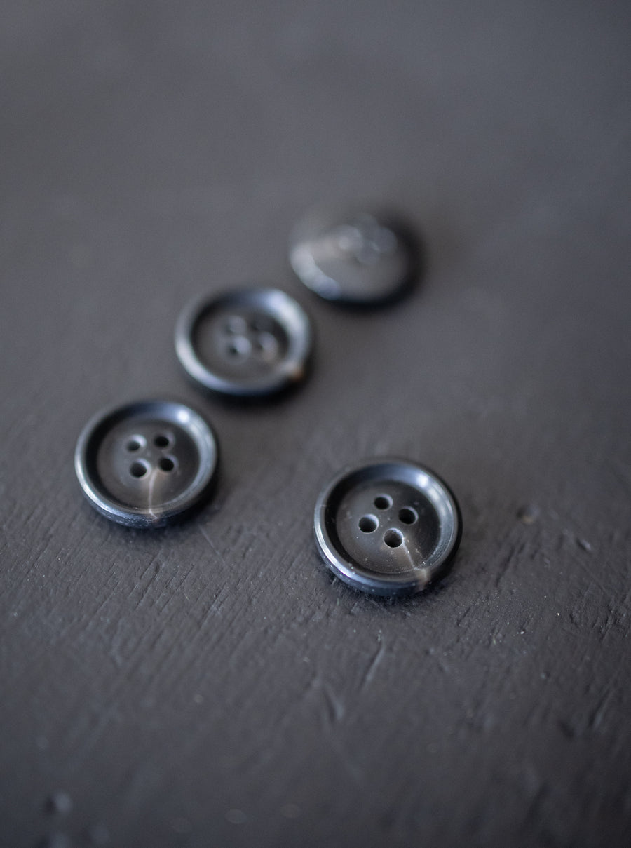 Semi Mottled Button - Dark Brown