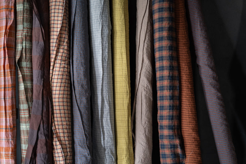 European Laundered Linen - Tangerine Dreams Gingham