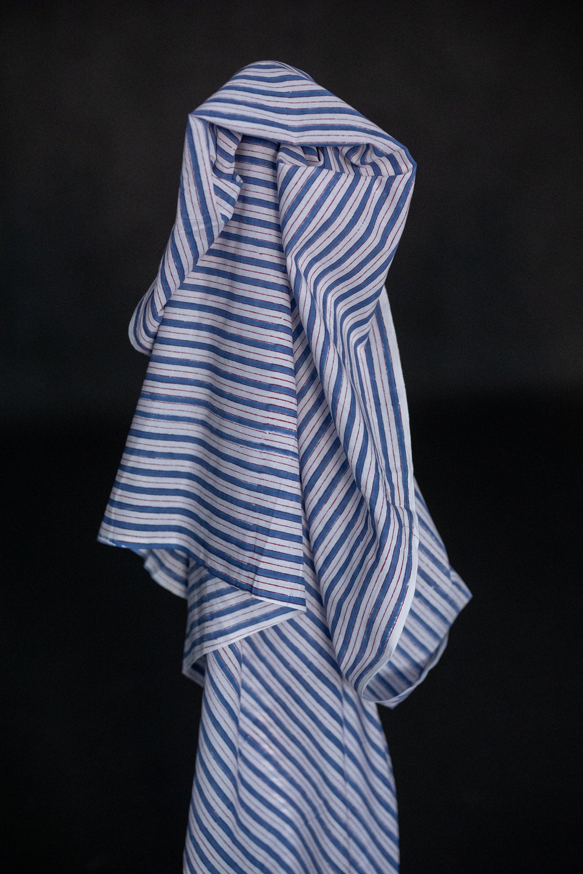 Indian Block Print Cotton - Benjamin Stripe