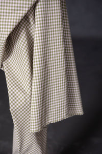 mini check pink green fabric