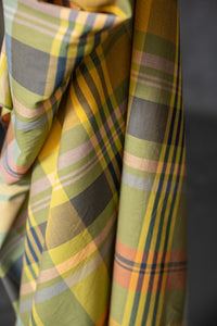 multicoloured cotton check fabric