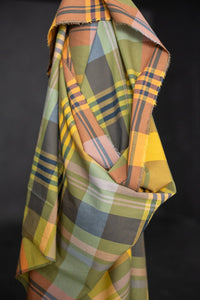 multicoloured cotton check fabric