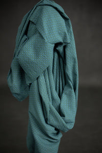 turquoise cross stitch fabric