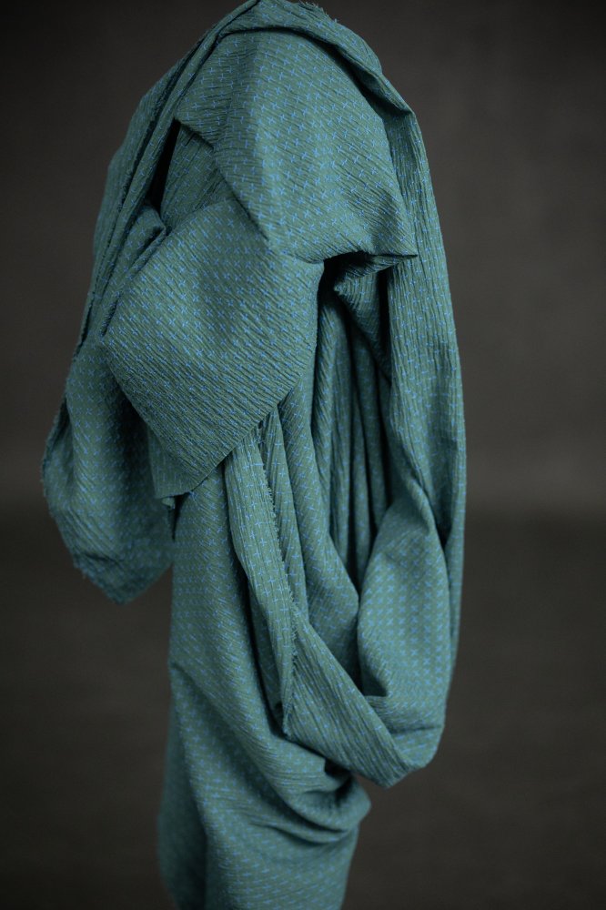 turquoise cross stitch fabric