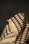 Indian Block Print Cotton - Black Semi Circle