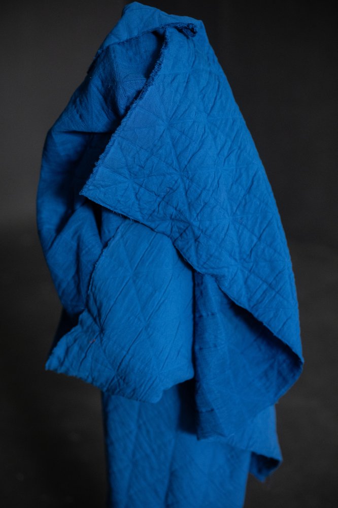 blue jacquard fabric