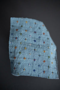 Indian Cotton Cross Stitch - Blue Bobbette