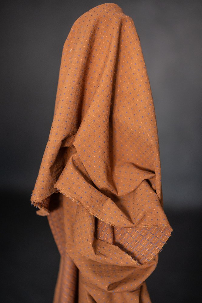Indian Cotton Cross Stitch - Rust Bobbette