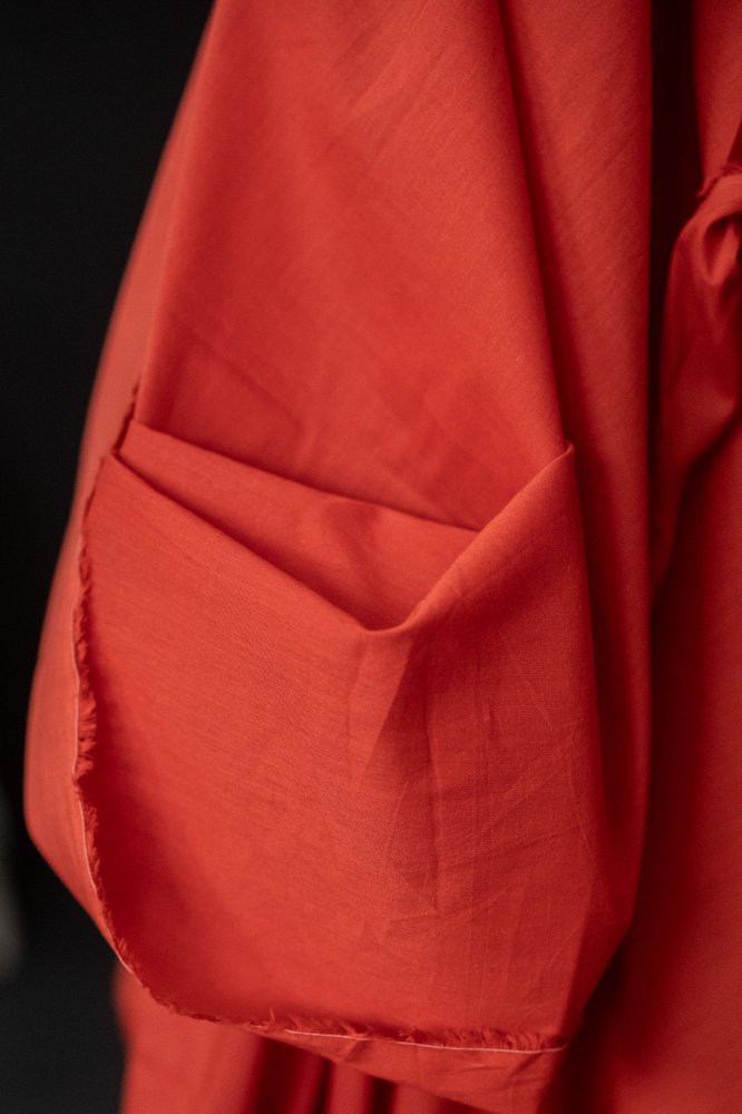 red organic voile