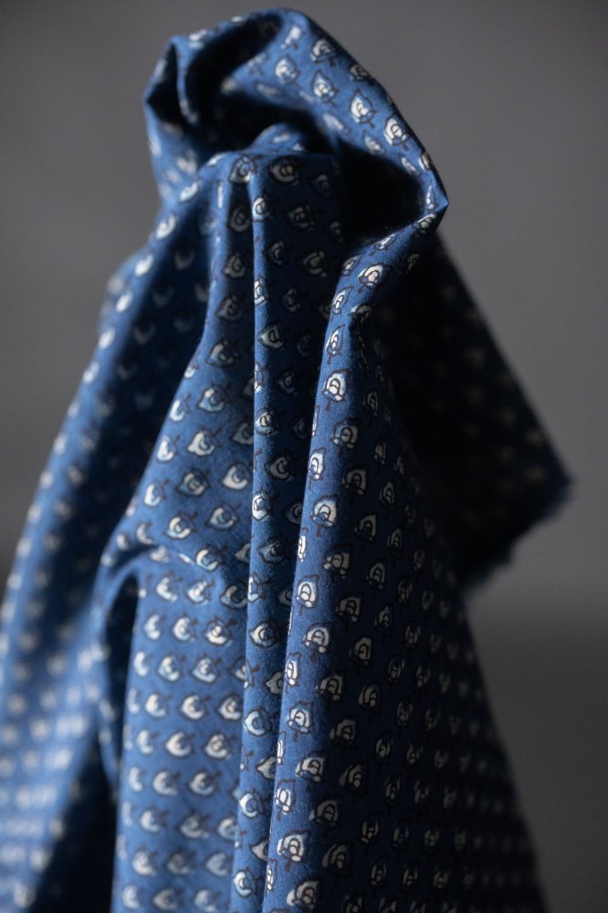 Indian Block Print Cotton - Indigo Cassidy