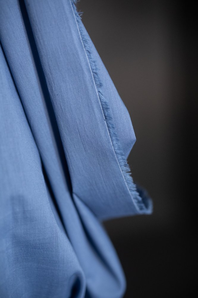 blue cotton voile