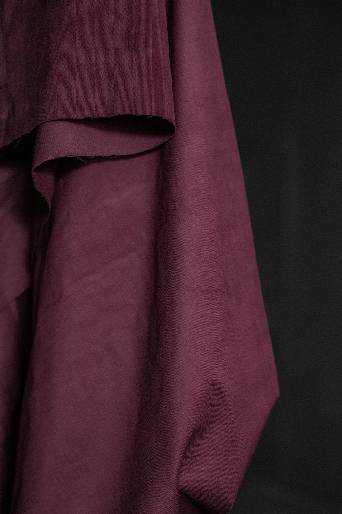 Plum Purple Needlecord Cotton Fabric