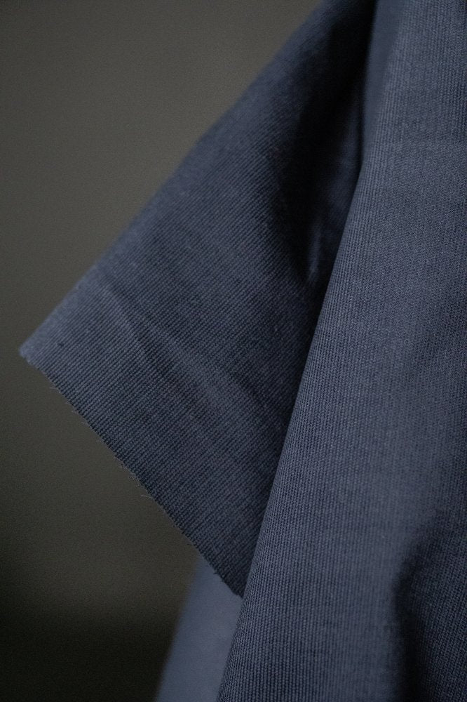 Dark Navy Cotton Needlecord Fabric
