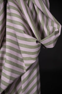 pink green stripy fabric 