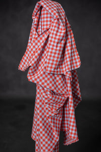 Organic Cotton/Linen Gingham - Hot Candy