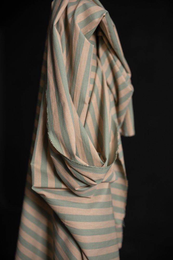 Organic Cotton/Linen Stripe - Land & Sea