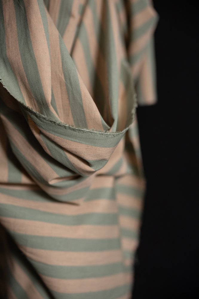 Organic Cotton/Linen Stripe - Land & Sea