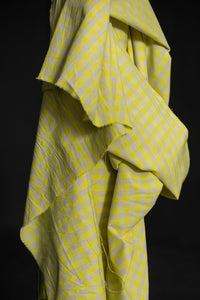 Organic Cotton/Linen Gingham - Neon Fizz