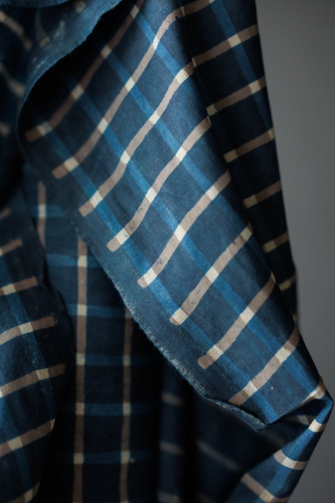 Indian Block Print Cotton - Deepwater