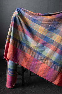check indian multicoloured fabric