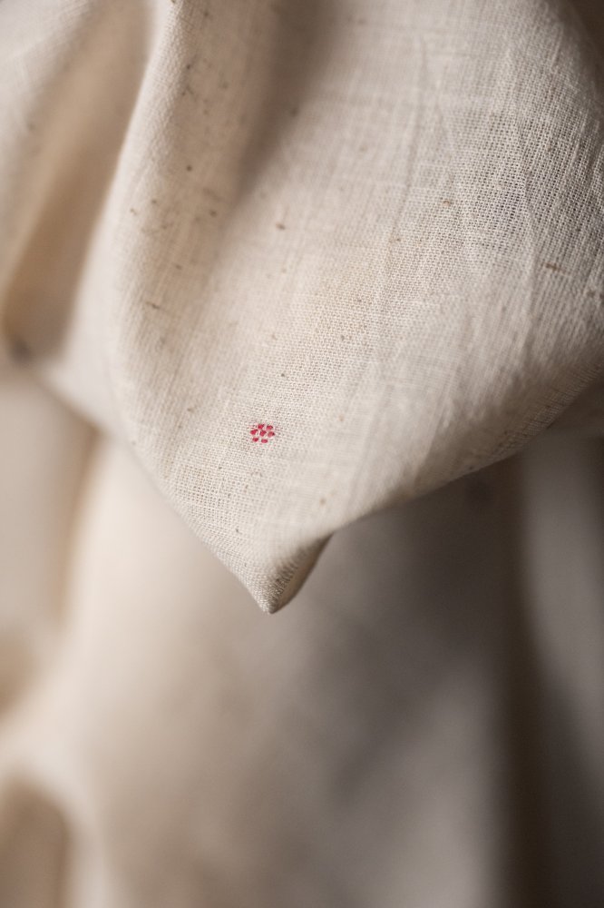Extra Weft Handwoven Organic Cotton - Finn Flower