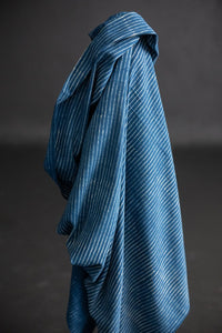 Ajrakh Organic Hand Block Print Cotton - Furrow Stripe