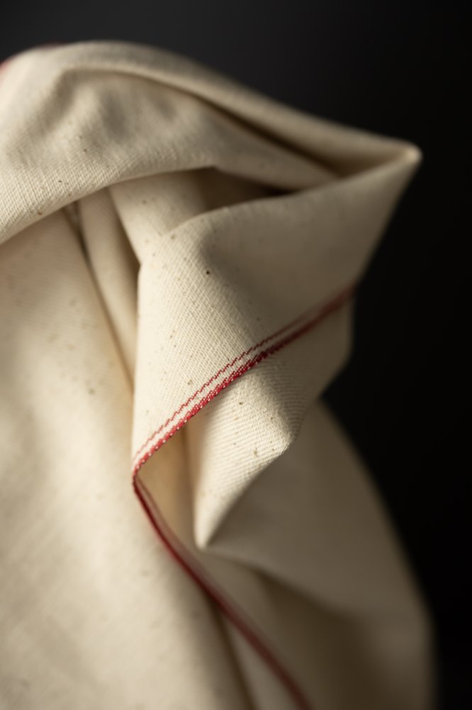 10.2oz Handwoven Cotton - Handloom Ecru Twill