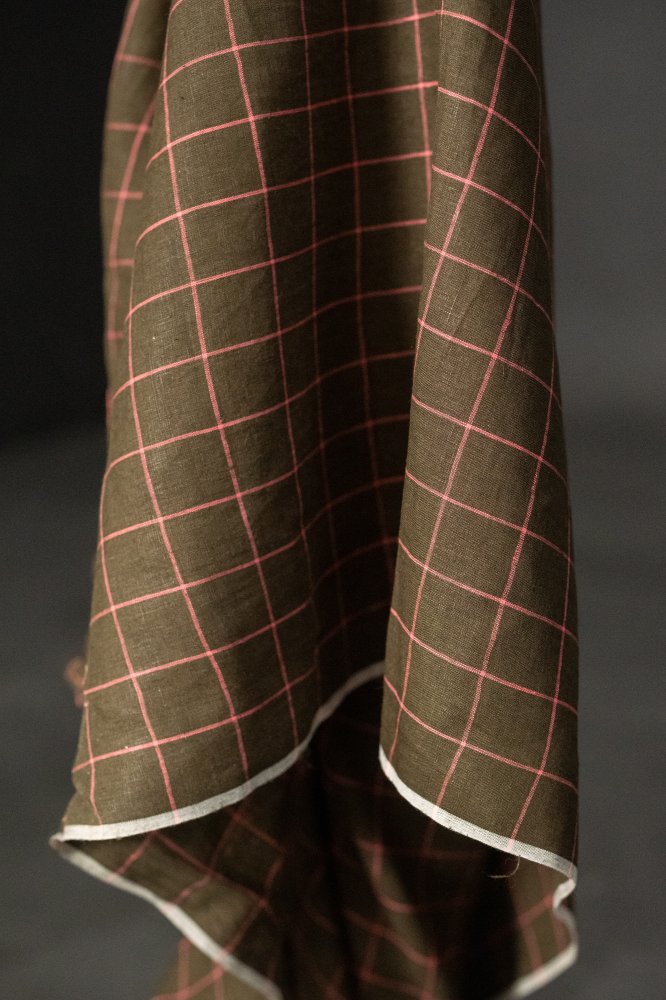 Handwoven Linen Check - Harper