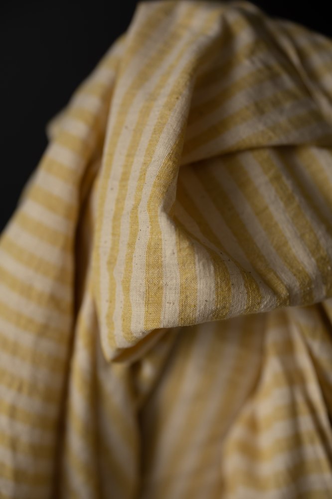 Handwoven Cotton Stripe - Hay Slub Stripe