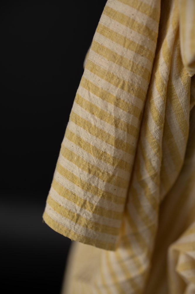 Handwoven Cotton Stripe - Hay Slub Stripe