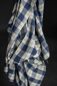 blue gingham indian cotton