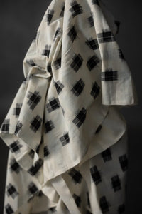Indian Ikat Cotton - Snowcap