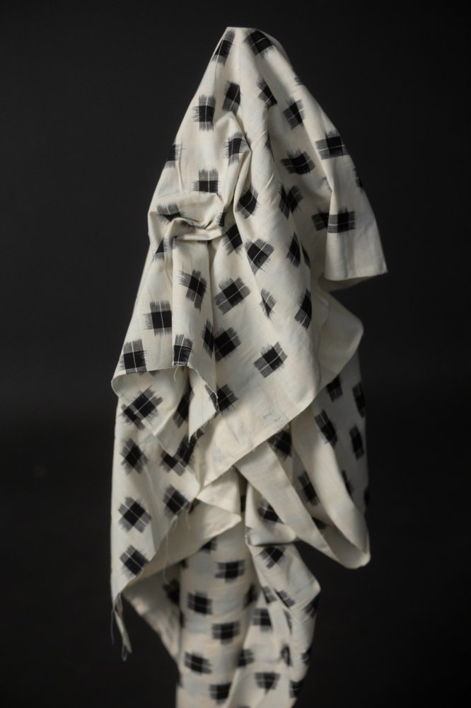 Indian Ikat Cotton - Snowcap