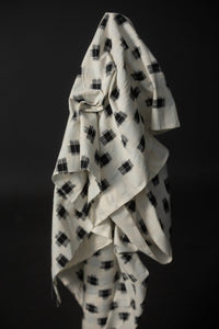 Indian Ikat Cotton - Snowcap