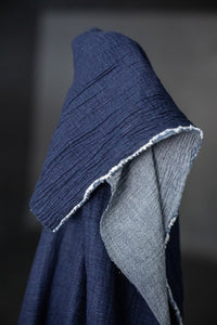 Cotton Double Gauze - Indigo Chambray Crepe