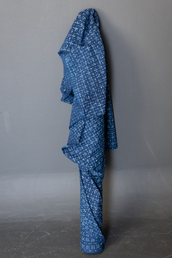 Indian Block Printed Cotton - Indigo Pond Life