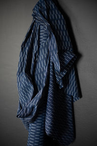 Indian Ikat Cotton - Indigo Stormy