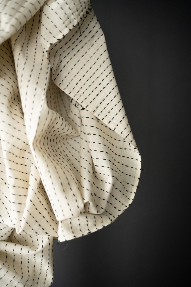 Handwoven Cotton - Kantha Stitched