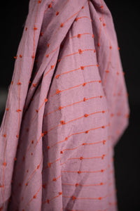 pink orange handwoven fabric