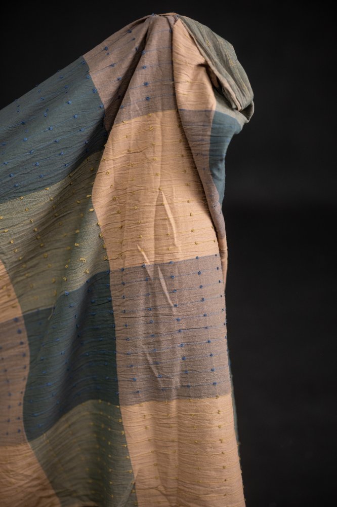 loopy handwoven check fabric