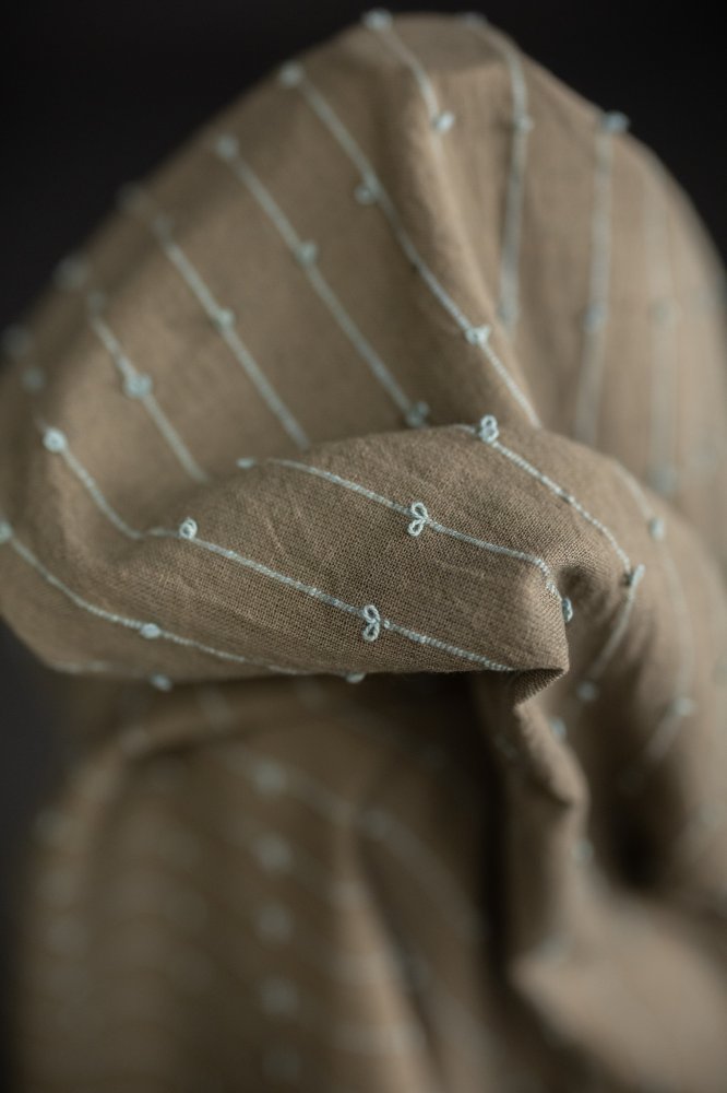 green grey handwoven loopy fabric